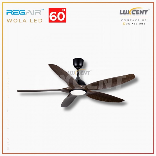 Regair Wola LED (Matt Black+Mahogany) 60
