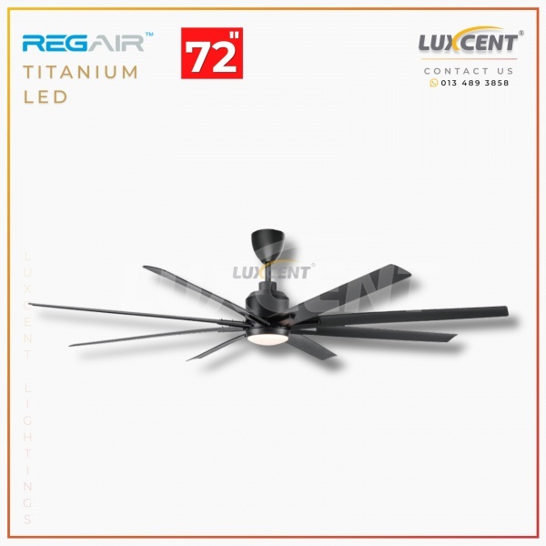 Regair Titanium LED (Matt Black) 72"