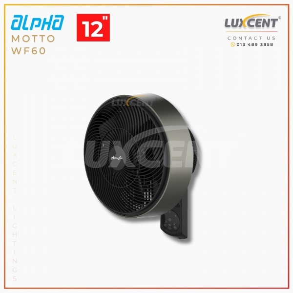 Alpha Motto Wall Fan 60 (Black)